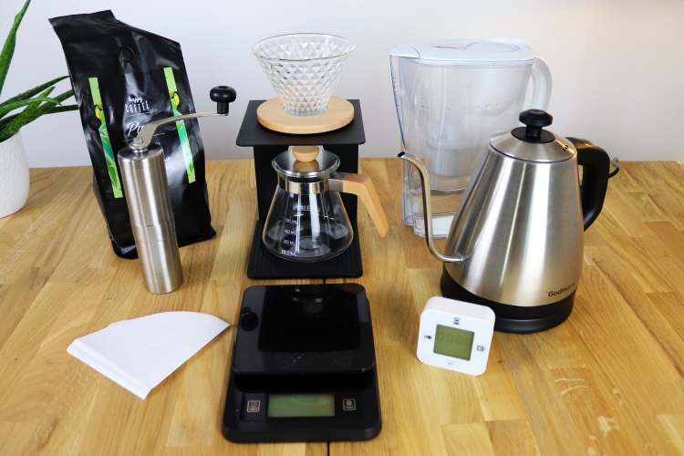 Handfilter Kaffee zubereiten Equipment