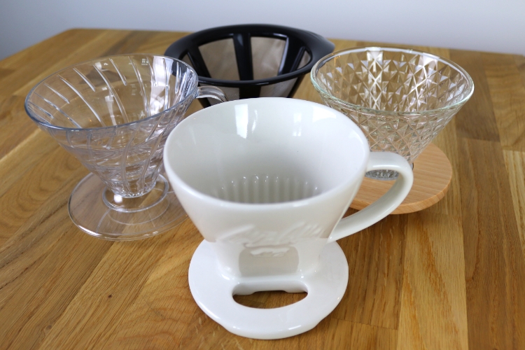 Handfilter Dauerfilter Kaffeefilter Halter Keramik Weiß No°4 Kaffeebereiter 
