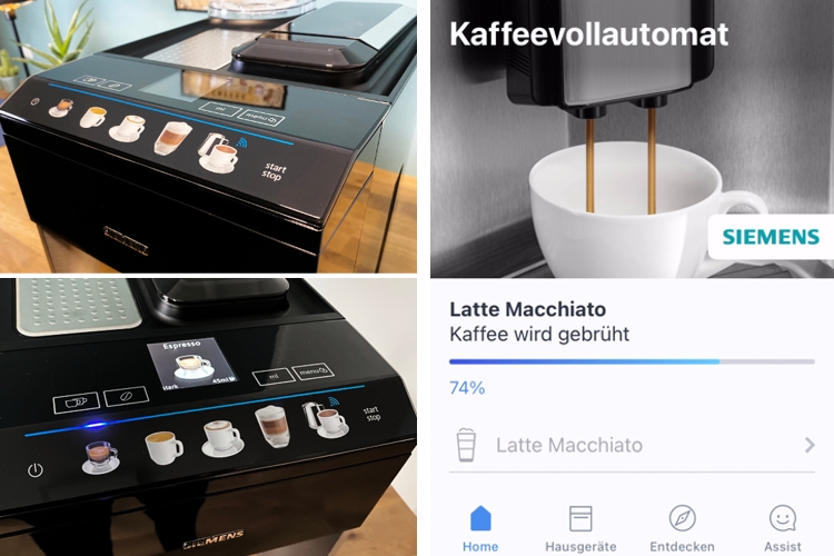 Siemens EQ.500 Kaffeevollautomat Einstellungen im Test Collage