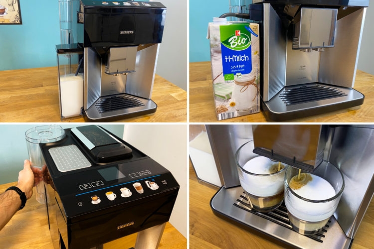 Siemens EQ.500 Kaffeevollautomat Handhabung im Test Collage