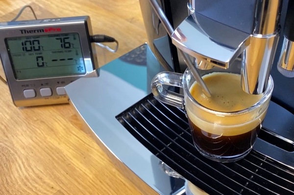 Jura E6 Espresso kraeftig Temperatur