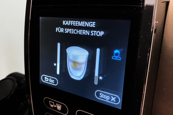 Delonghi Dinamica Plus Kaffeevollautomat Kaffeemenge speichern