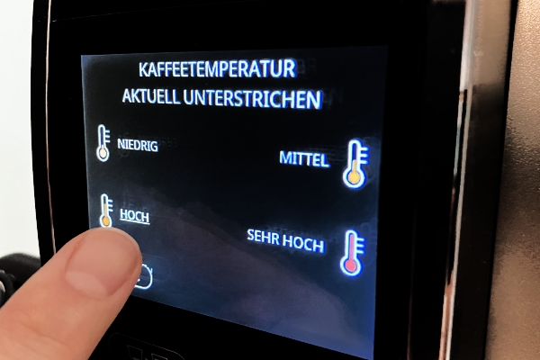Delonghi Dinamica Plus Kaffeevollautomat Temperatur einstellen