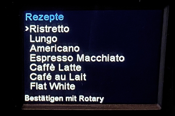 Melitta Latte Select Display Rezepte