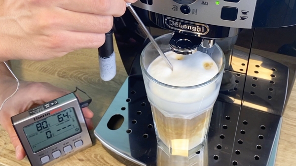 DeLonghi Magnifica ECAM 22.110.B Latte Macchiato Temperatur messen