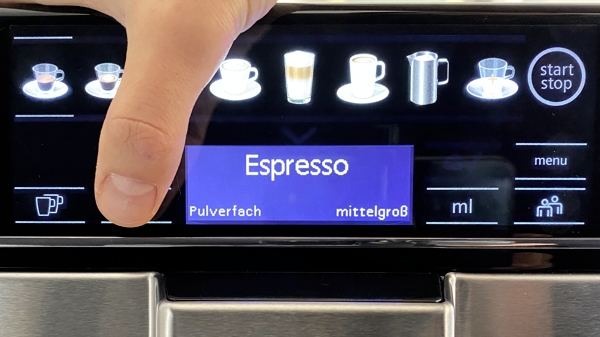 Siemens EQ.6 Display Gemahlenes Kaffeepulver