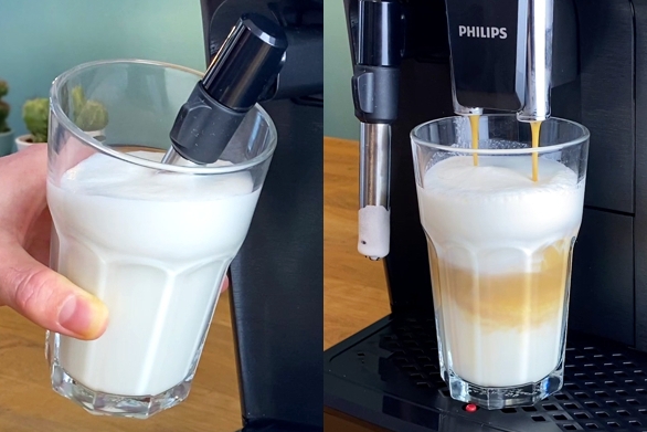 Kaffeevollautomat mit manueller Milchschaumdüse im Test